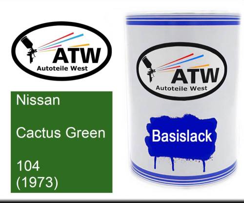 Nissan, Cactus Green, 104 (1973): 500ml Lackdose, von ATW Autoteile West.